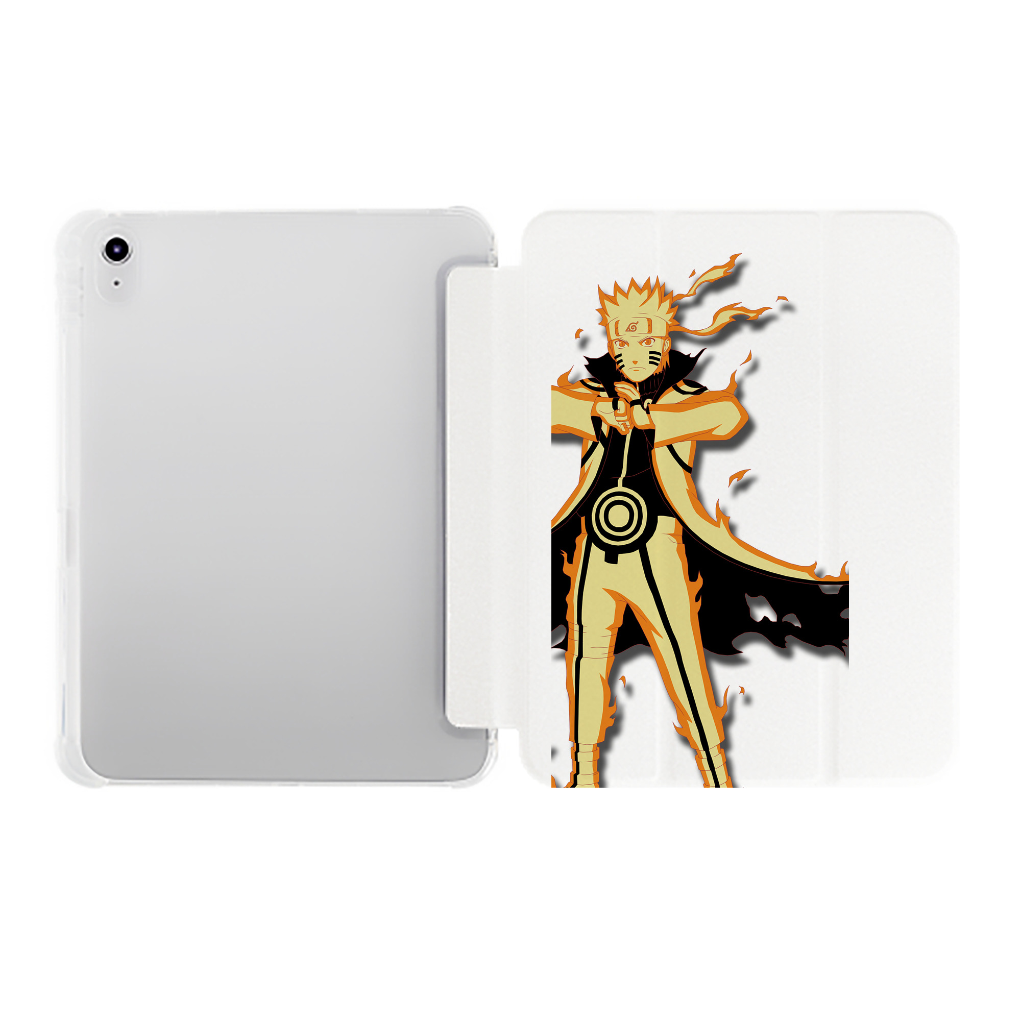 （画像用） NARUTO -ナルト- うずまき ナルト Uzumaki Naruto IPad ケース ペン収納付き 三つ折りスタンド PUレザー×シリコン 対応機種9.5/10.5/10.9インチ